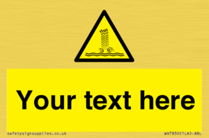 Custom warning artificial waterfall